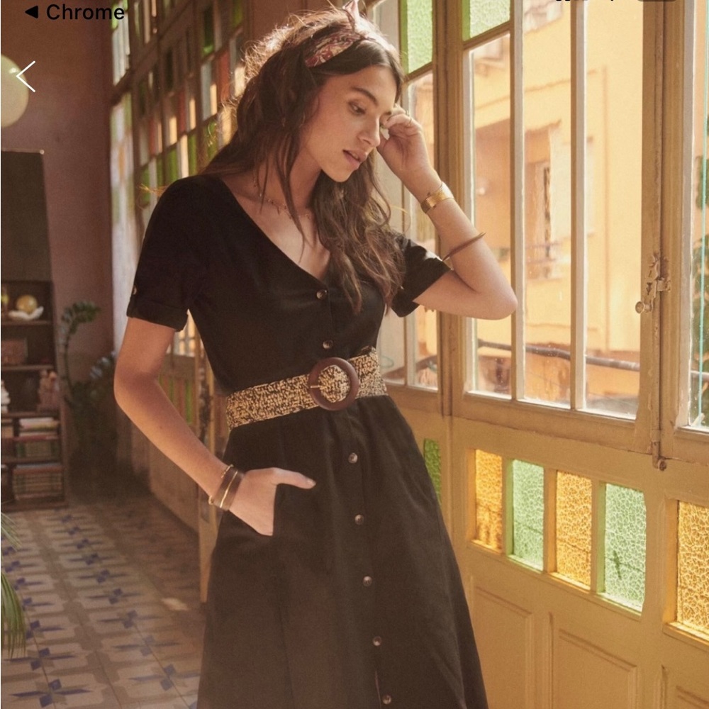 Sézane Marianne Dress NWT Size 4 in Black